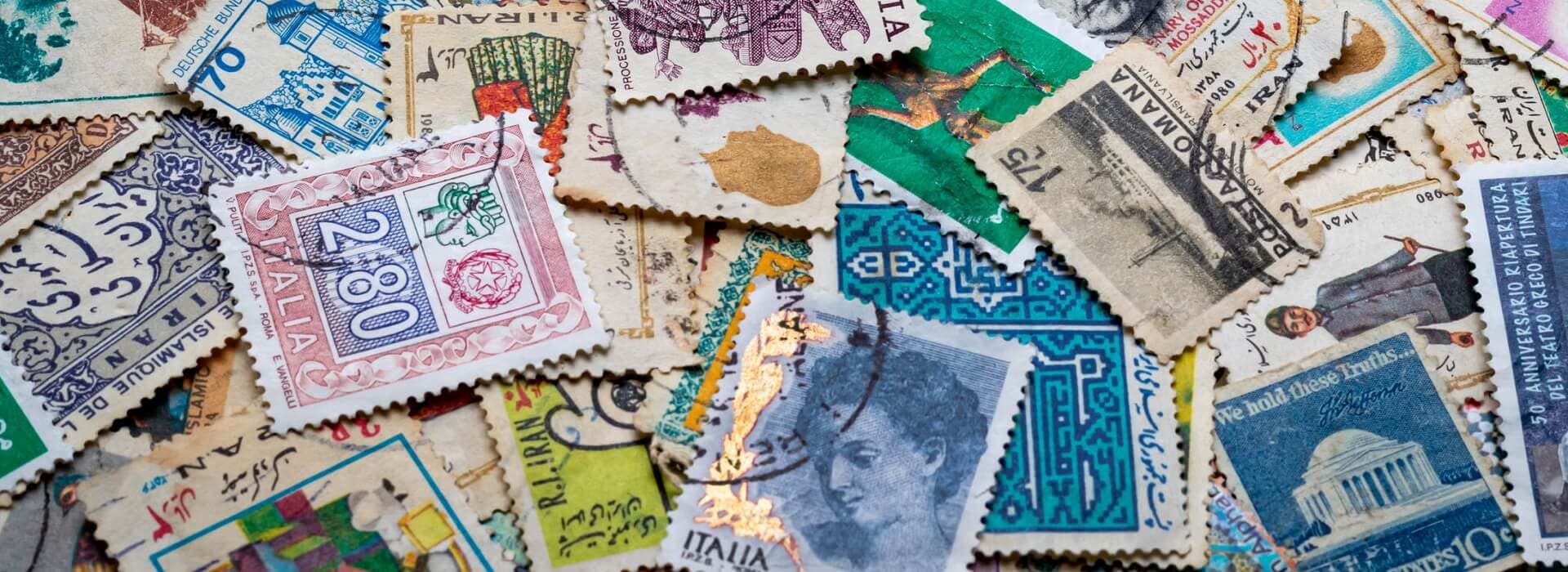 Poštové známky, pohľadnice