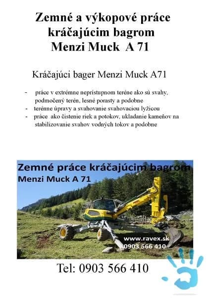 zemne-prace-s-kracajucim-bagrom-menzi-muck-a71-pavuk