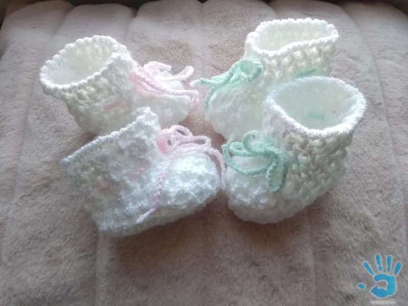 Handmade háčkované papučky - 1