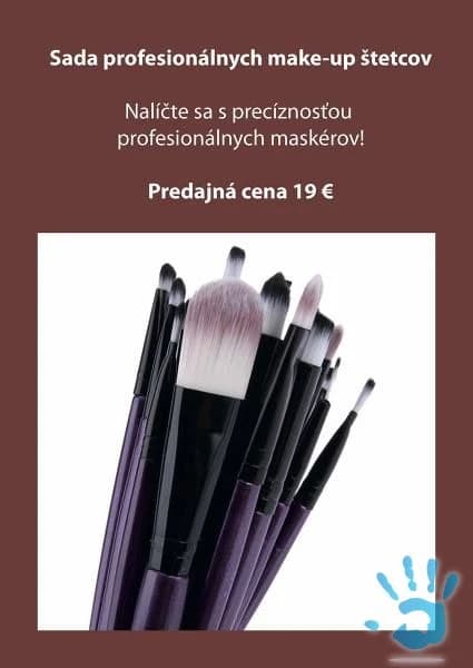 Sada profesionálnych make-up štetcov - 1