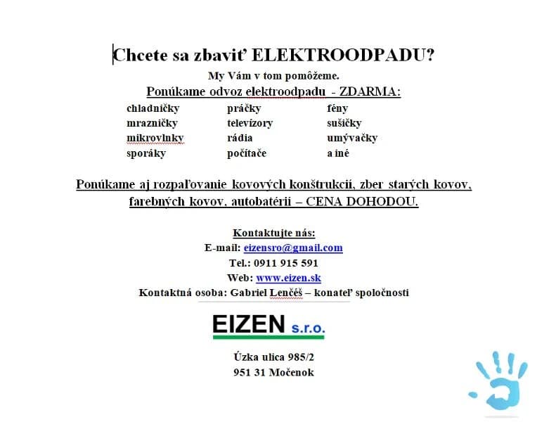 zber-elektroodpadu-zdarma-rozpalovanie-kovov-dohodou