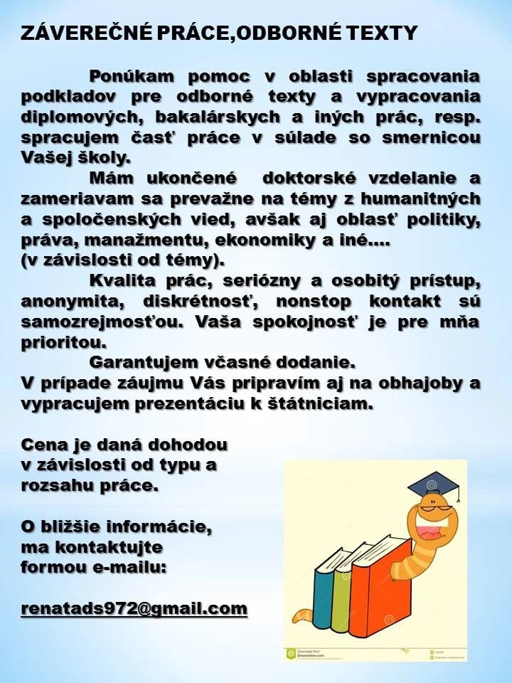 Záverečné práce, odborné texty - 1