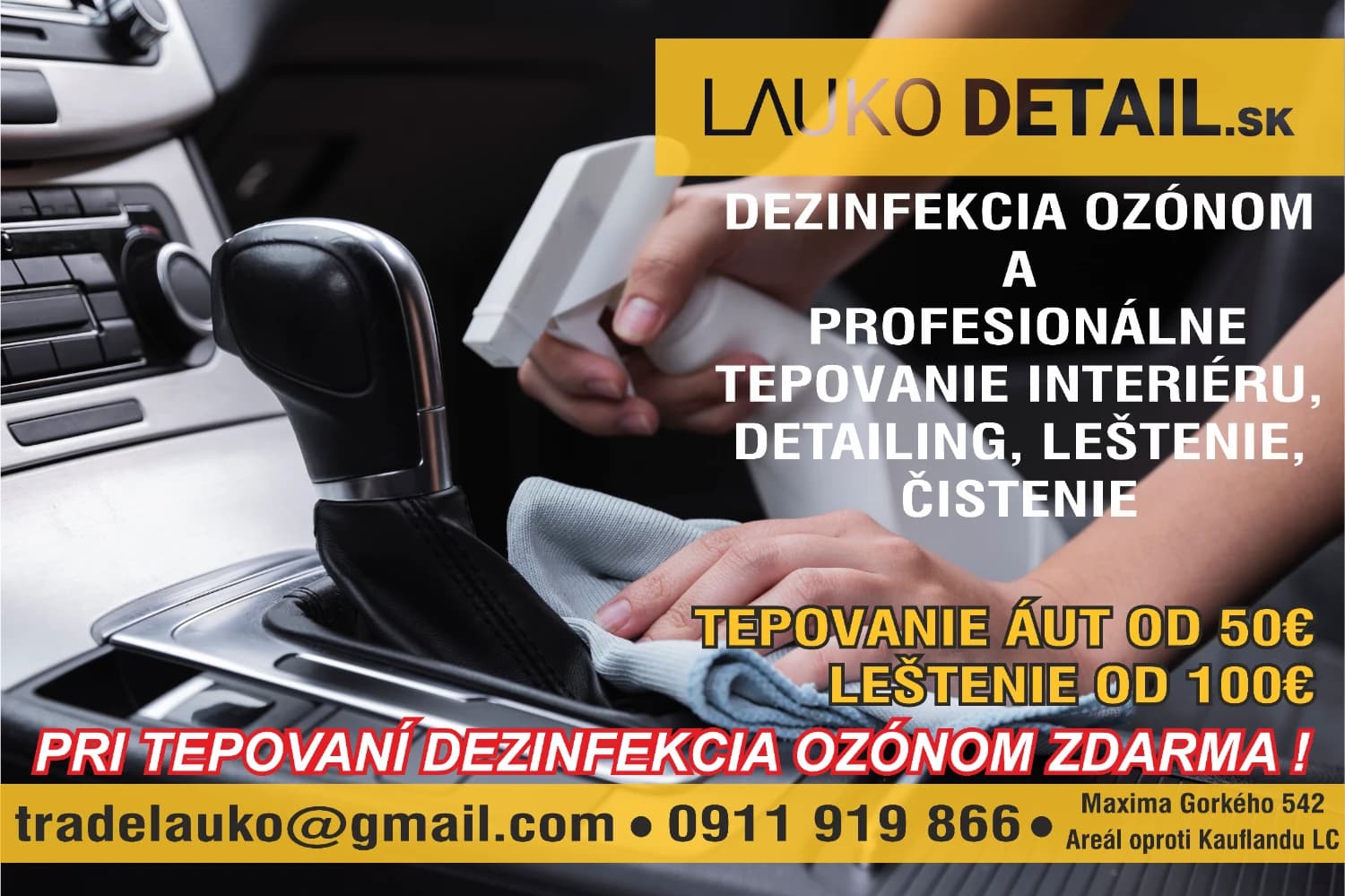 ⭐LaukoDetail. sk ⭐ Tepovanie áut ⭐ Leštenie áut ⭐ Autofólie ⭐ čistenie klímy ozónom ⭐čistenie motorov - 1