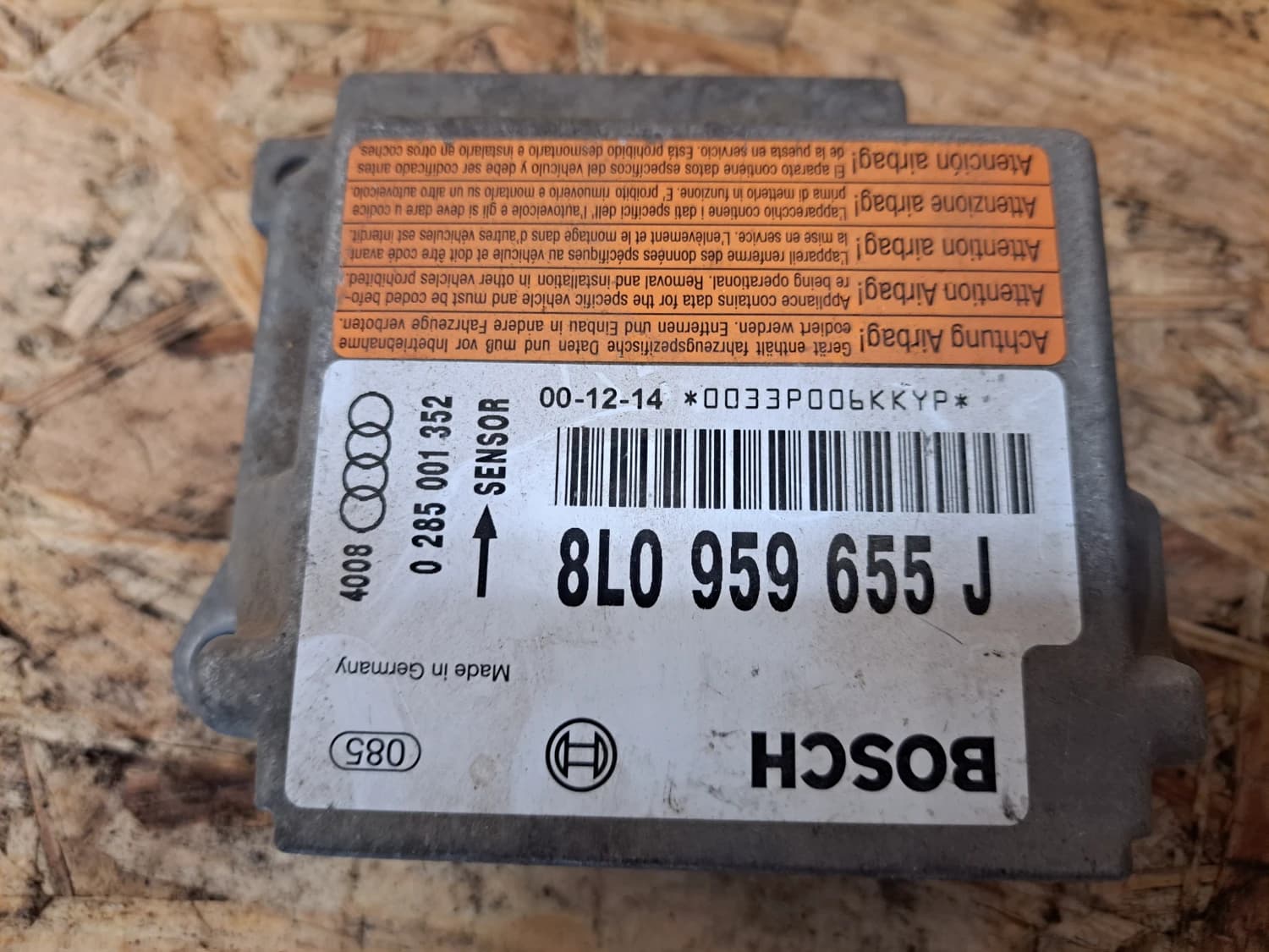 Audi A6 C5 Elektronika ovládania airbagov 8L0959655J - 1