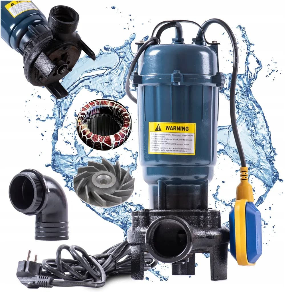 Ponorné kalové čerpadlo s drtičom + NôŽ 3550W - 1