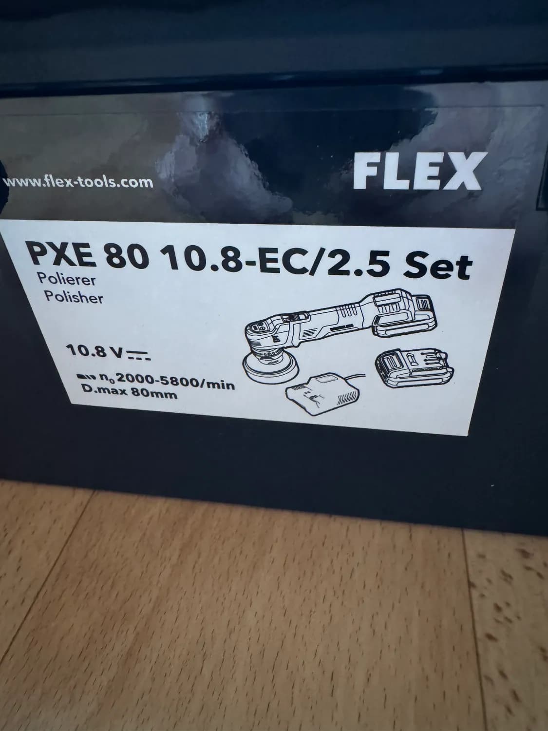 Leštička Flex PXE 80 10.8-EC/2.5 Set - 1