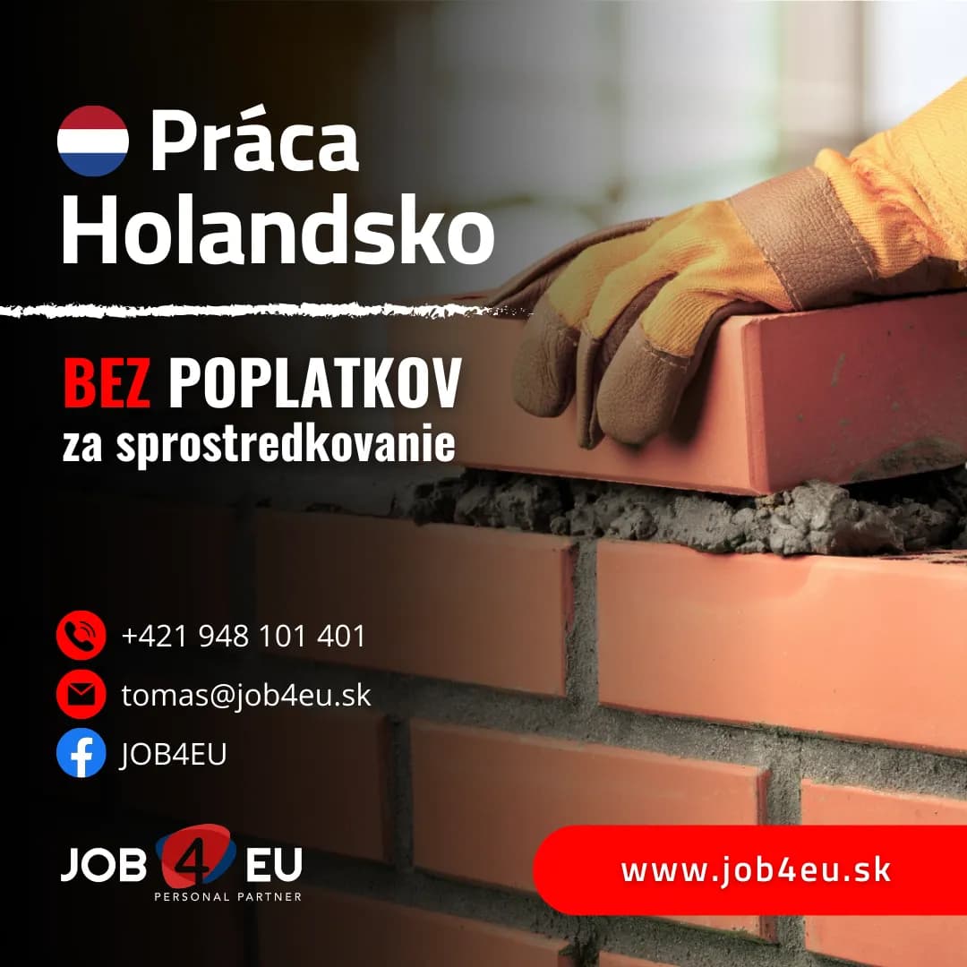 Voľné pracovné miesto Holandsko: Murár, pomocný murár (rekonštrukcia. Miesto: Nijkerk, s ubytovaním, aj partie. max traja. nástup po dohode - 1