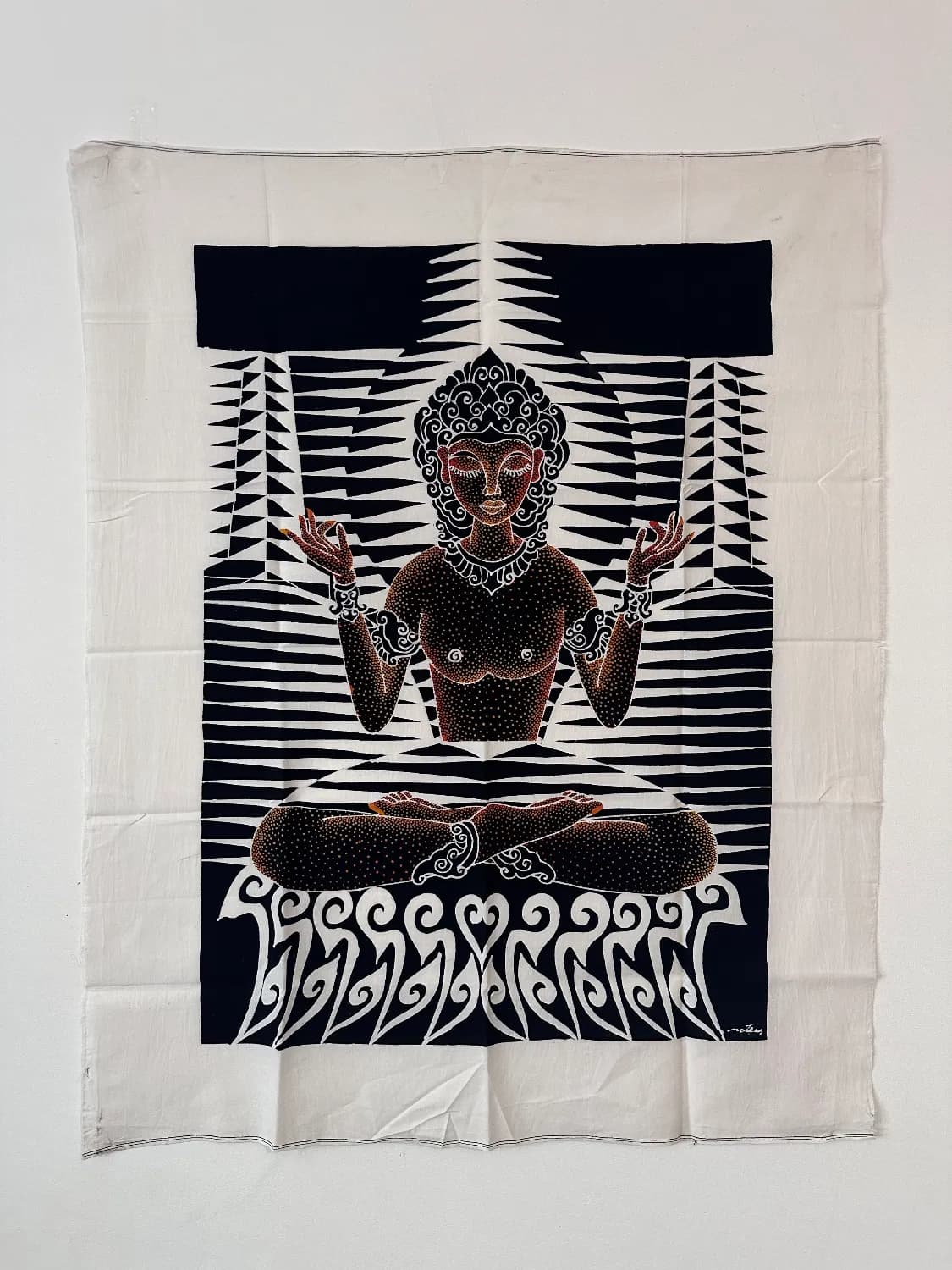 Batikový obraz - Buddha 70x90cm (Indonézia) - 1