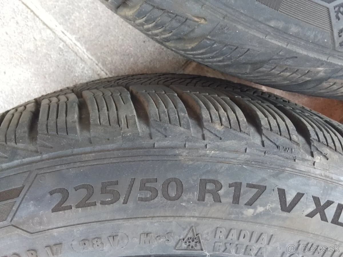 Predám lúčove 4ks 17 "elektróny 5x112 obuté na zimných pneu - 1