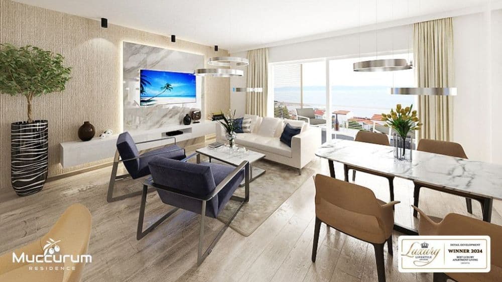 3 izb. Chorvátsko, Makarska, 75m2, terasa, p. 2/5, novostavba - investícia - 1
