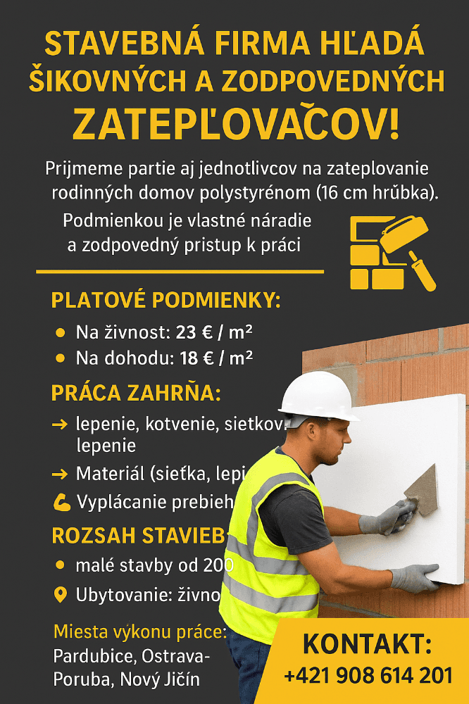 Stavebná firma hľadá zatepľovačov! - 1