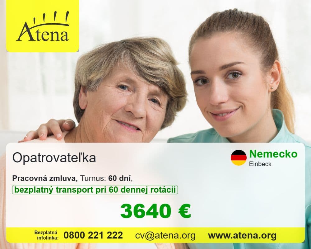 Práca pre opatrovateľky - 1