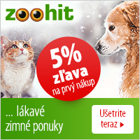 Zoohit zľava 5% na prvý nákup